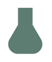 Greenish-beige color beaker iocon on a white background