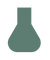 Greenish-beige color beaker iocon on a white background