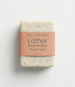 Tallopharm Lather Barrier Bar with Natural Oats on a light background
